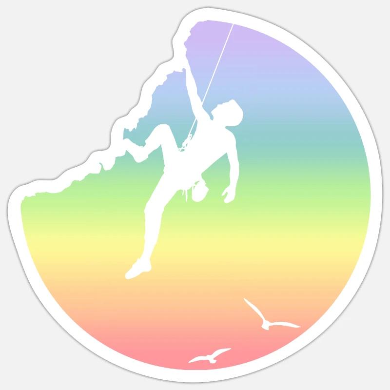 Climbing - Sticker Größe S (10 x 10 cm) - Mattweiß