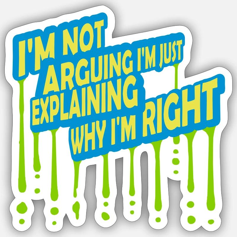 Je ne discute pas - Sticker taille S (10 x 10 cm) - blanc mat