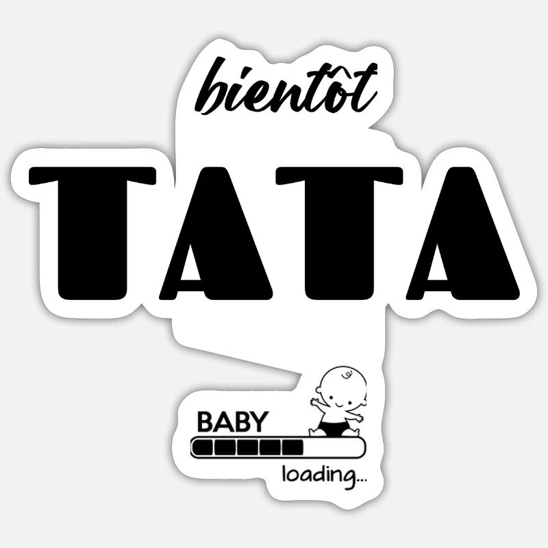 Future tata - Sticker taille S (10 x 10 cm) - blanc mat