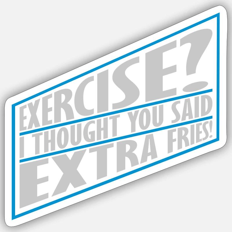 Exercice Extra Fries Citation Sticker taille S (10 x 10 cm)