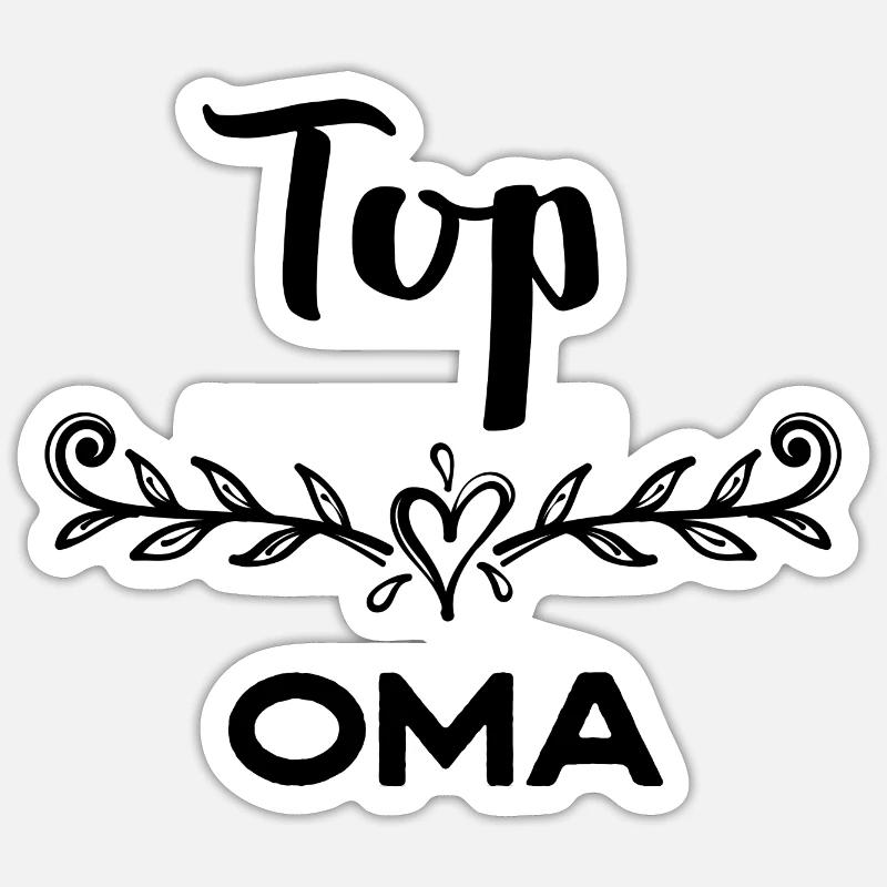 Oma Statement Großmutter Gratulation Superoma - Sticker Größe S (10 x 10 cm) - Mattweiß
