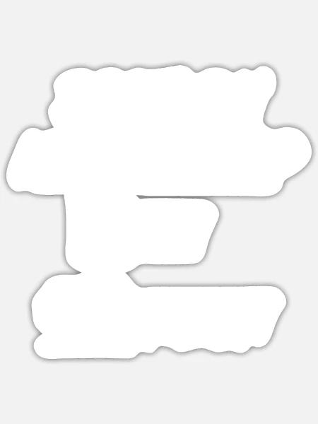 Bist du kindisch ja nein - Sticker Größe S (10 x 10 cm) - Mattweiß