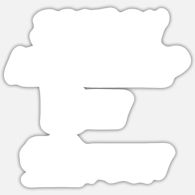 Bist du kindisch ja nein - Sticker Größe S (10 x 10 cm) - Mattweiß