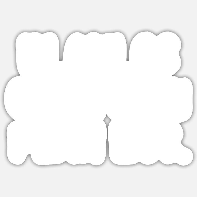 Planlos geht mein Plan los - Sticker Größe S (10 x 10 cm) - Mattweiß
