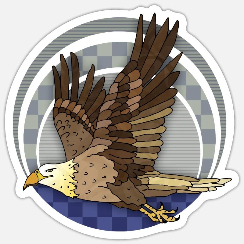 Oiseau - Sticker taille S (10 x 10 cm) - blanc mat