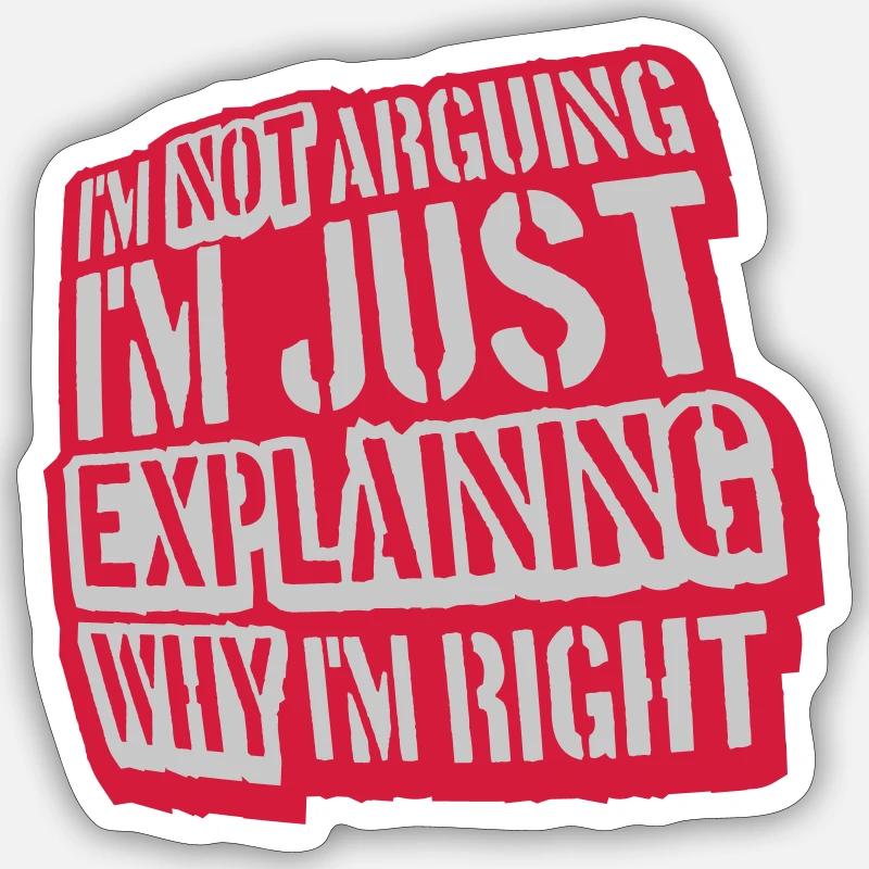 Je ne discute pas - Sticker taille S (10 x 10 cm) - blanc mat