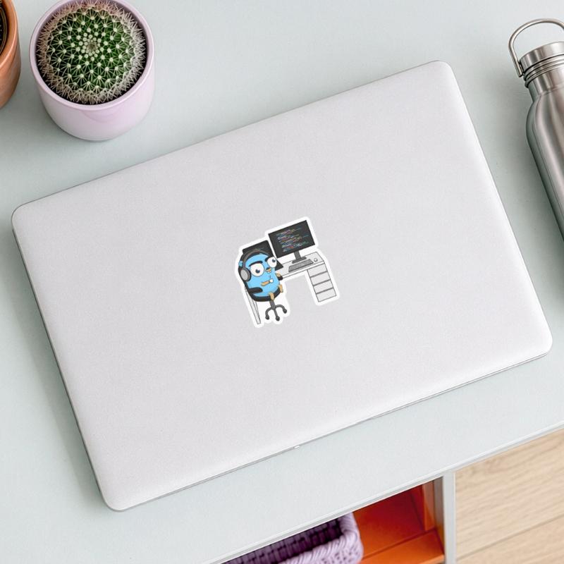 Gopher Coding Sticker size S (10 x 10 cm)