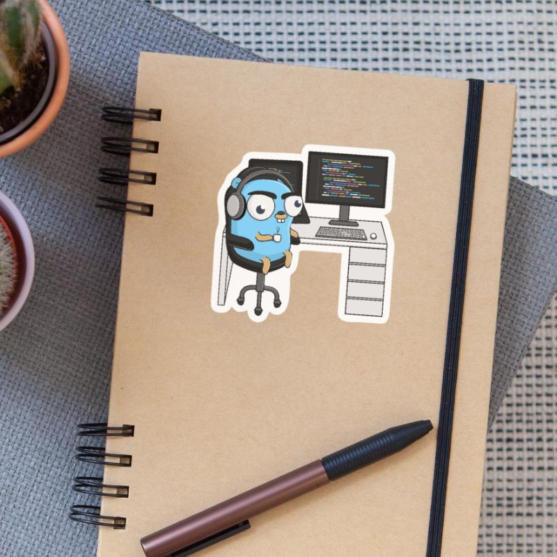 Codage Gopher Sticker taille S (10 x 10 cm)