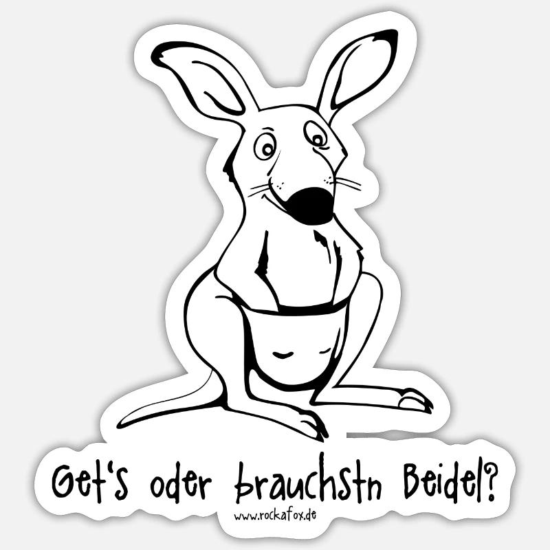 Gets oder brauchstn Beidel ? - Sticker Größe S (10 x 10 cm) - Mattweiß