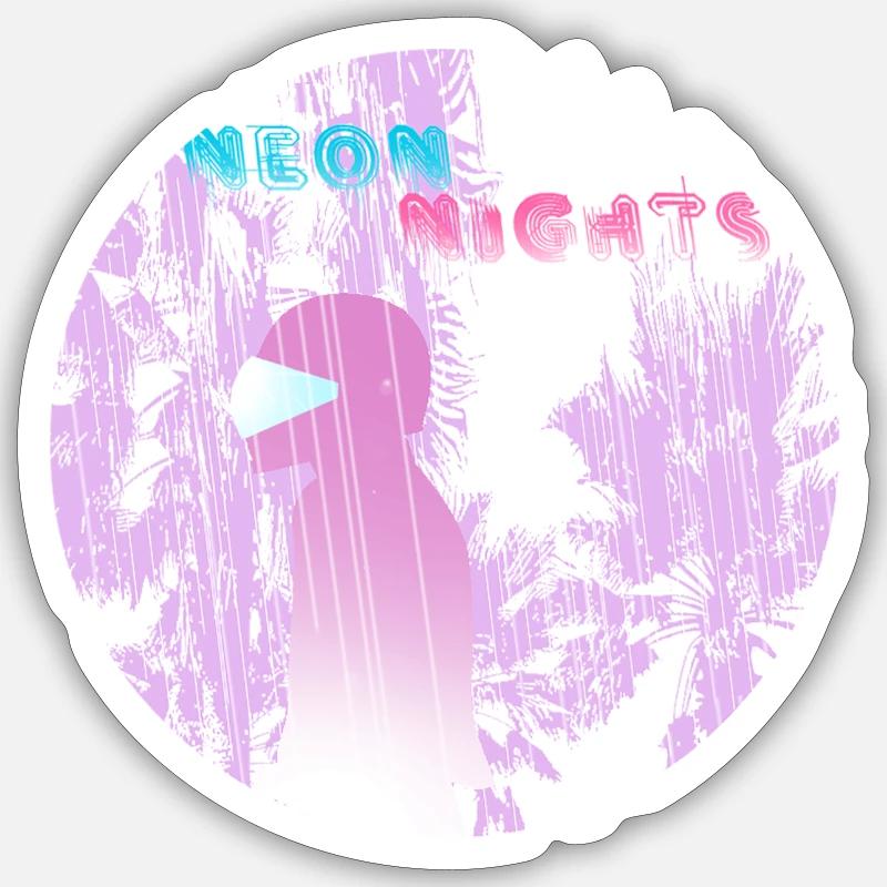 Neonnächte Sticker Größe S (10 x 10 cm)