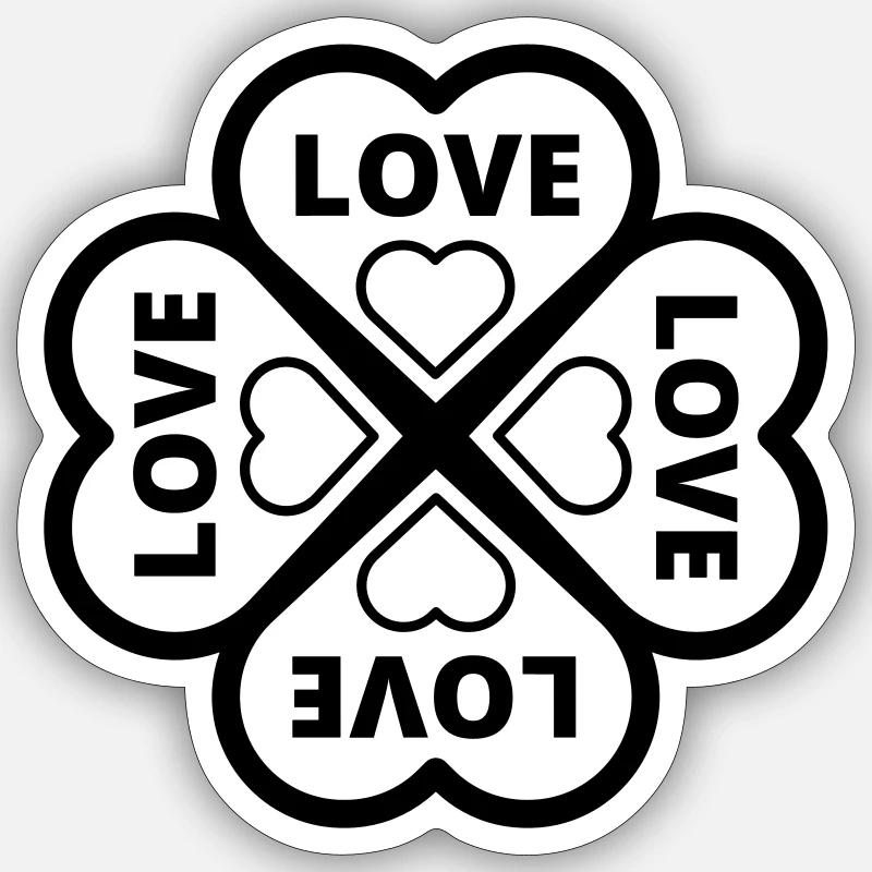 AMOUR Sticker taille S (10 x 10 cm)