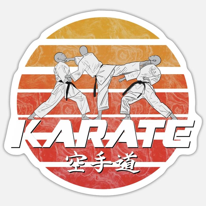 Karaté - Sticker taille S (10 x 10 cm) - blanc mat