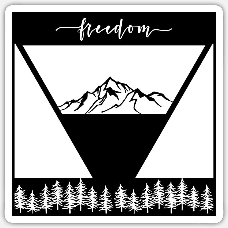 Mountain-Love Sticker Größe S (10 x 10 cm)
