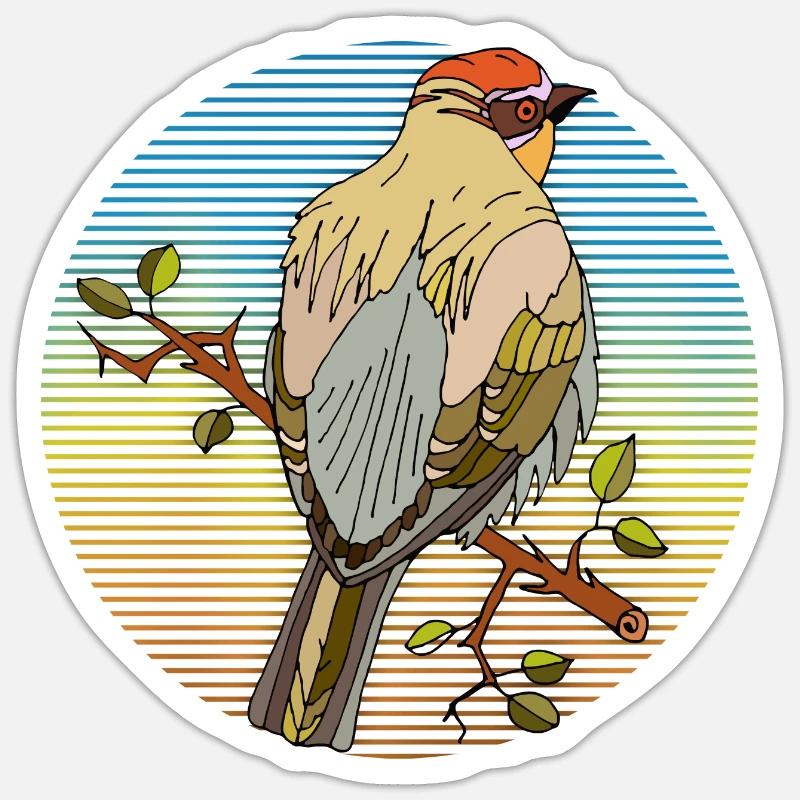 Bird - Sticker size S (10 x 10 cm) - white matte