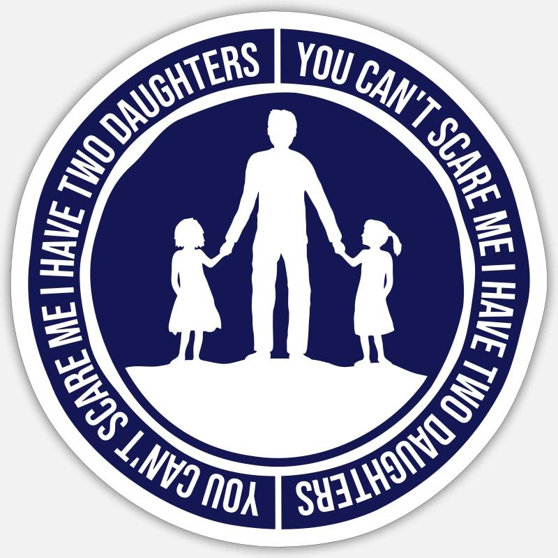 I have two daughters - Sticker size S (10 x 10 cm) - white matte