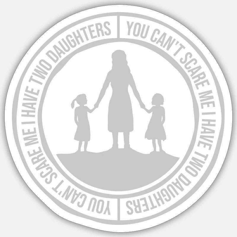I have two daughters - Sticker size S (10 x 10 cm) - white matte