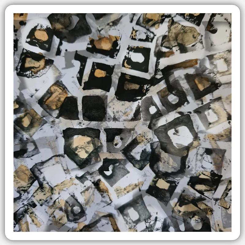 Pattern - Sticker Größe S (10 x 10 cm) - Mattweiß