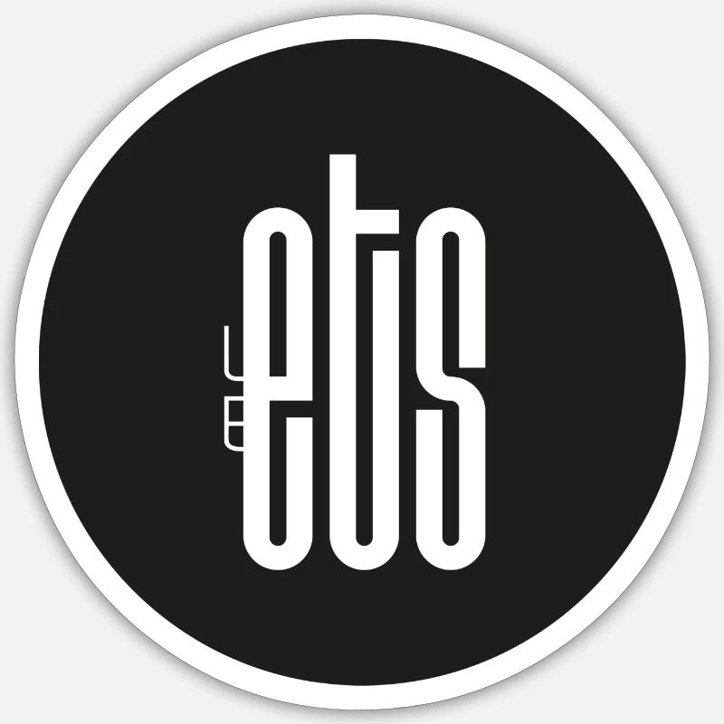 Le Ets - Sticker taille S (10 x 10 cm) - blanc mat
