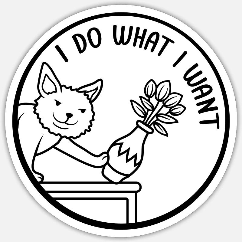 Faire ce que je veux - Sticker taille S (10 x 10 cm) - blanc mat