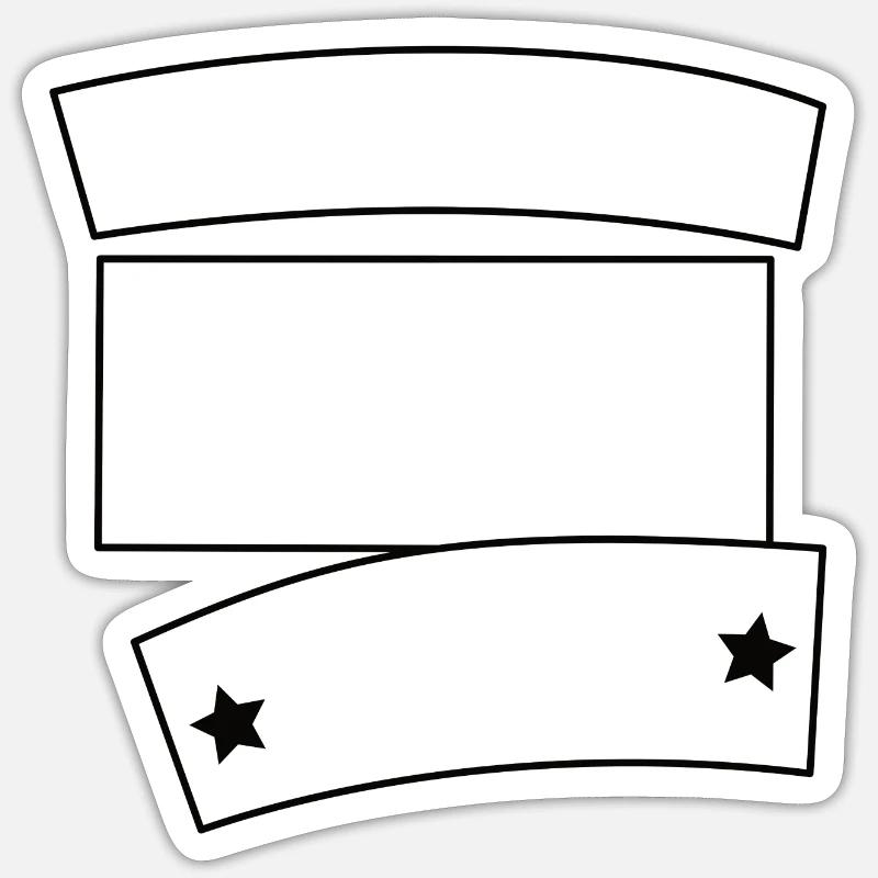 Emblem black - Sticker size S (10 x 10 cm) - white matte