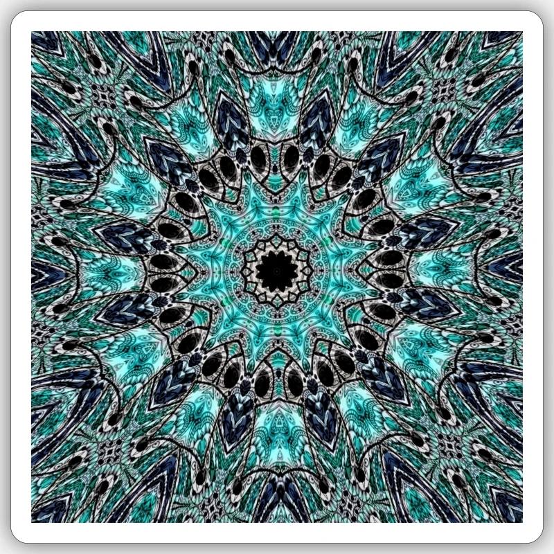 Collection Mandala - Sticker Größe S (10 x 10 cm) - Mattweiß
