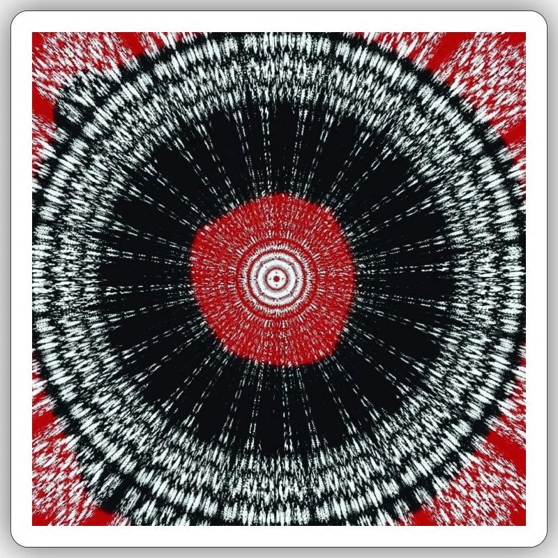 Mandala - Sticker taille S (10 x 10 cm) - blanc mat