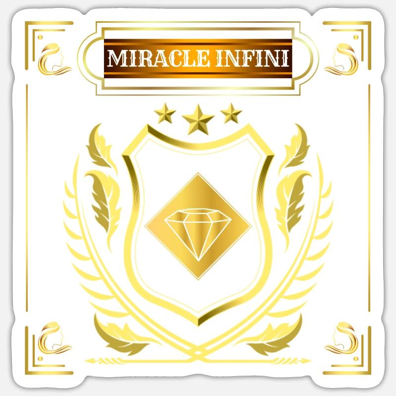 MIRACLE INFINI - Sticker taille S (10 x 10 cm) - blanc mat