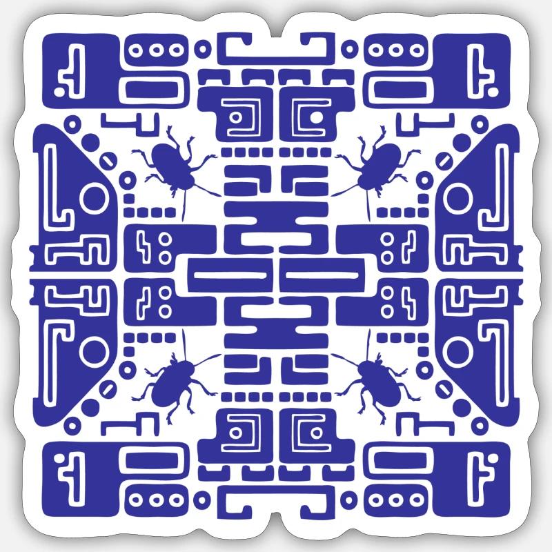 computer bug progamming - Sticker Größe S (10 x 10 cm) - Mattweiß