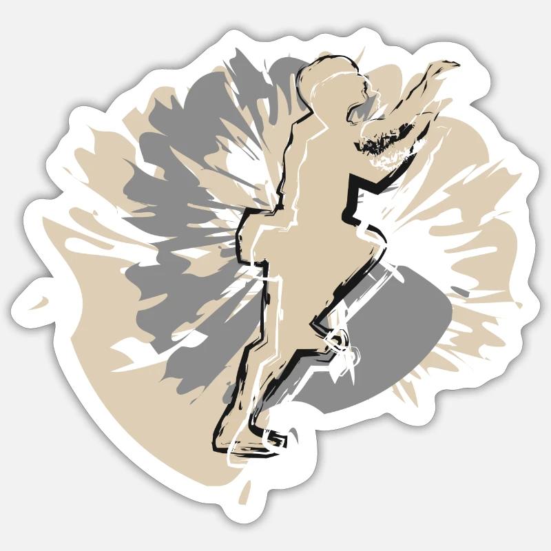 Escalade de la Saint-Valentin pour hommes Sticker taille S (10 x 10 cm)