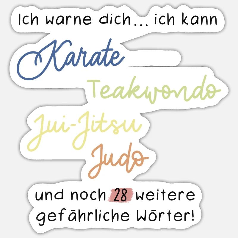 Ich warne dich! - Sticker Größe S (10 x 10 cm) - Mattweiß