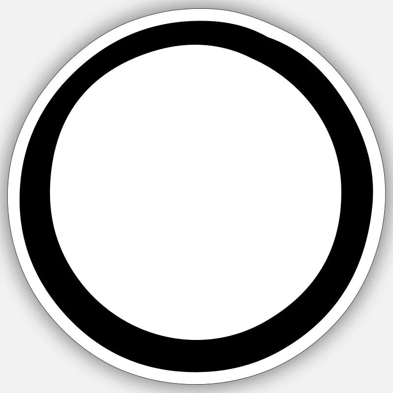 Circle - Sticker size S (10 x 10 cm) - white matte