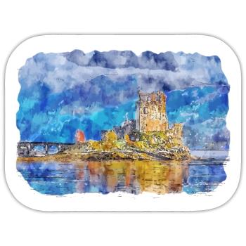 Scotland UK Watercolor Sketch Painting Illustratio - Sticker size S (10 x 10 cm) - white matte - Front