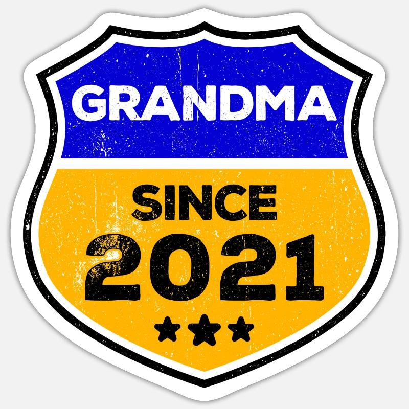 Seniorin Großmutter Rentnerin Oma Statement - Sticker Größe S (10 x 10 cm) - Mattweiß