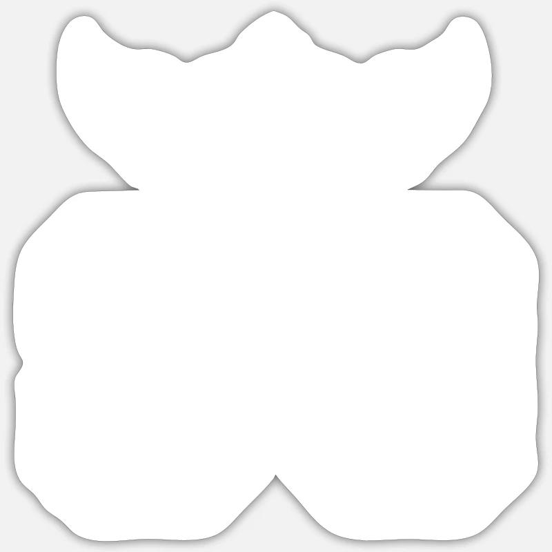 80 Zahl Krone - Sticker Größe S (10 x 10 cm) - Mattweiß