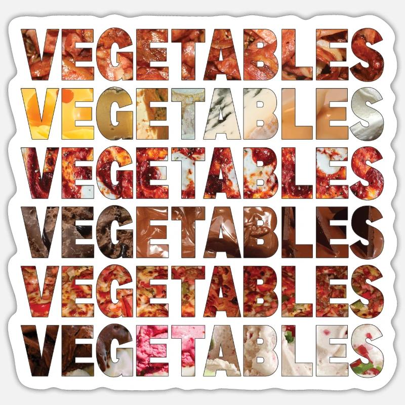 Vegetables - Sticker taille S (10 x 10 cm) - blanc mat