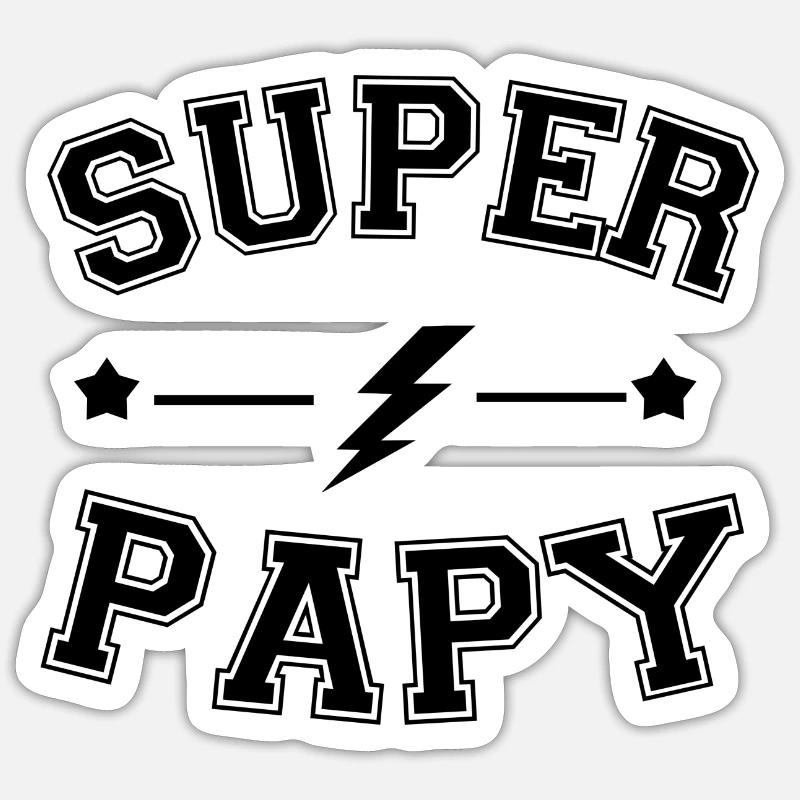 Super papy Sticker taille S (10 x 10 cm)