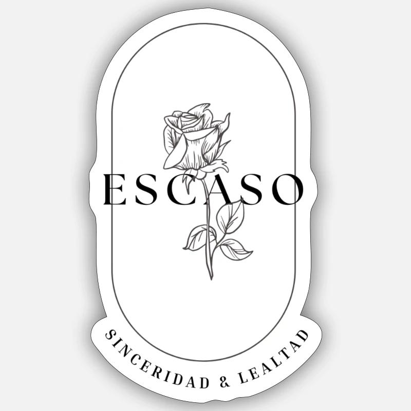 ESCASO BASIC - Sticker Größe S (10 x 10 cm) - Mattweiß