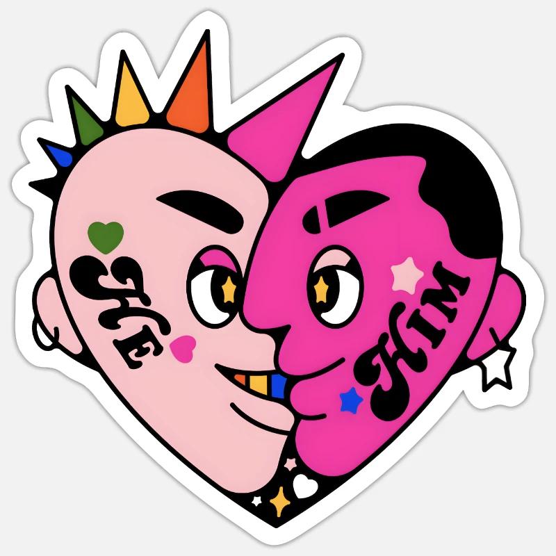 They - Sticker size S (10 x 10 cm) - white matte