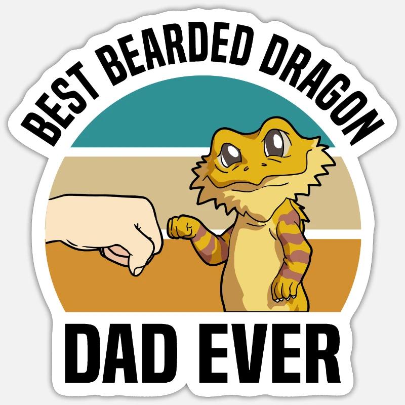 Bearded Dragons - Sticker size S (10 x 10 cm) - white matte
