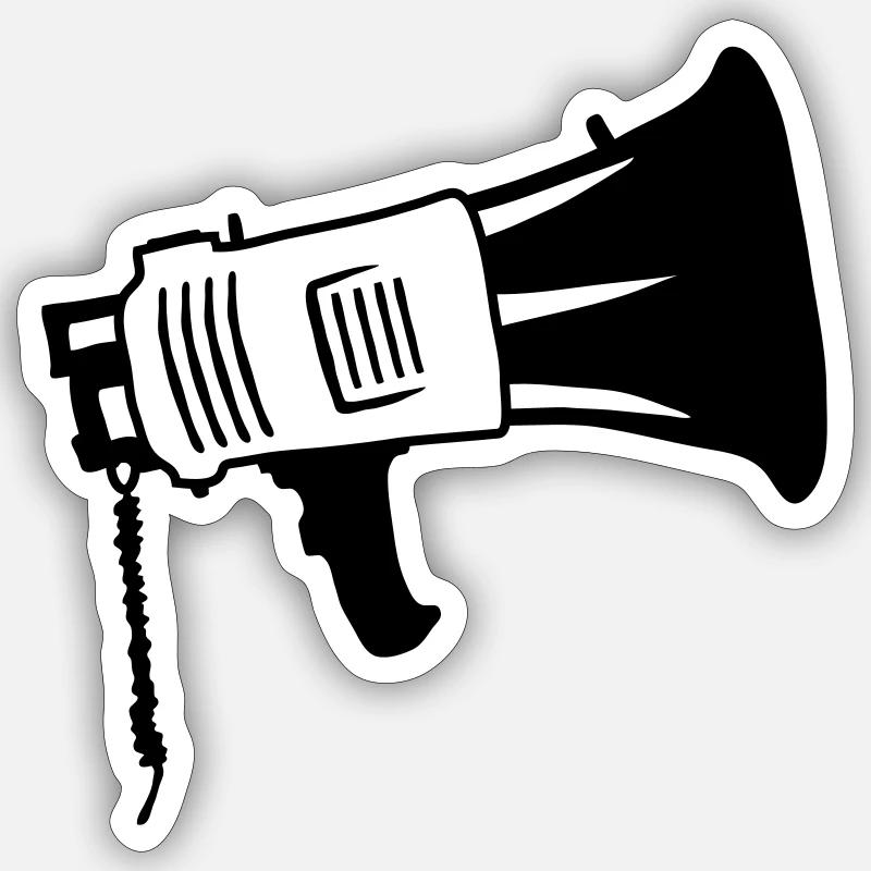 Megaphone Propaganda Symbol Speaker Sticker size S (10 x 10 cm)