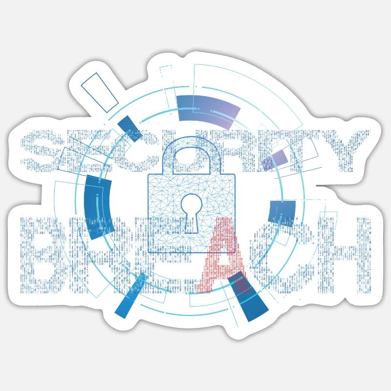 Security Breach - Sticker size S (10 x 10 cm) - white matte