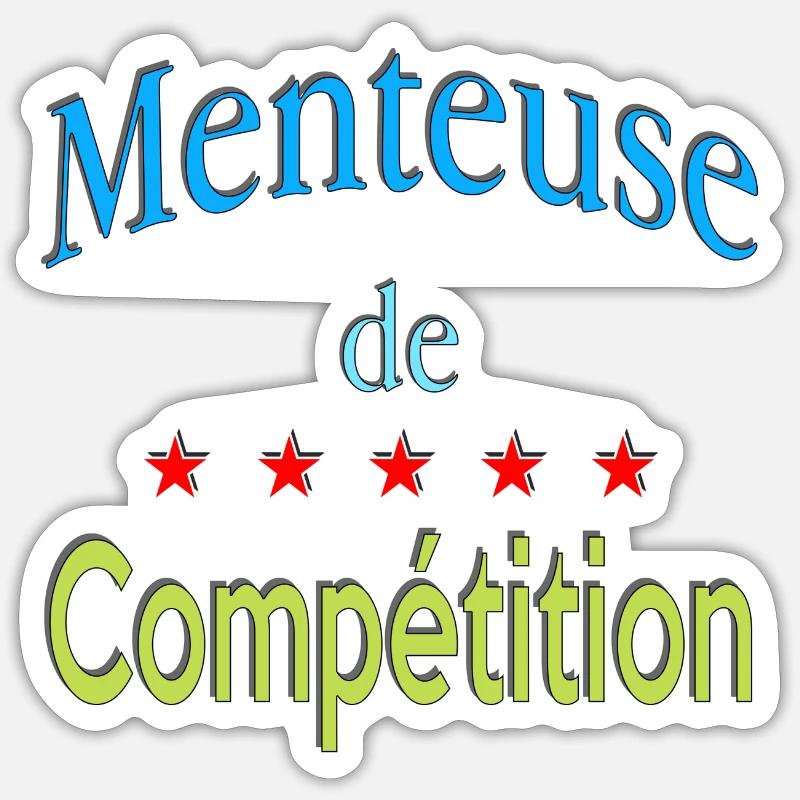 Menteuse de compétition Sticker taille S (10 x 10 cm)