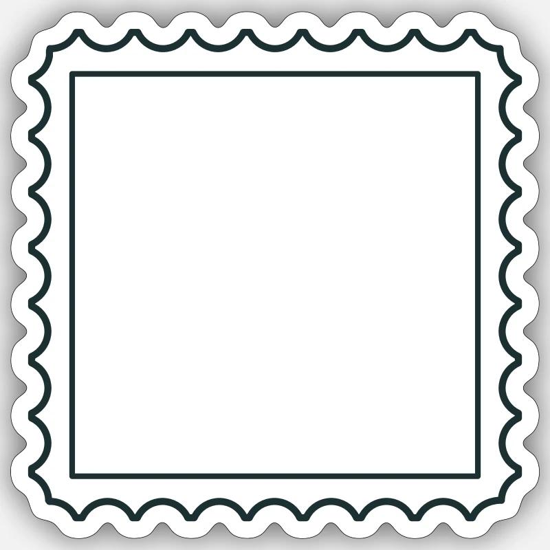 Square postage stamp Sticker size S (10 x 10 cm)