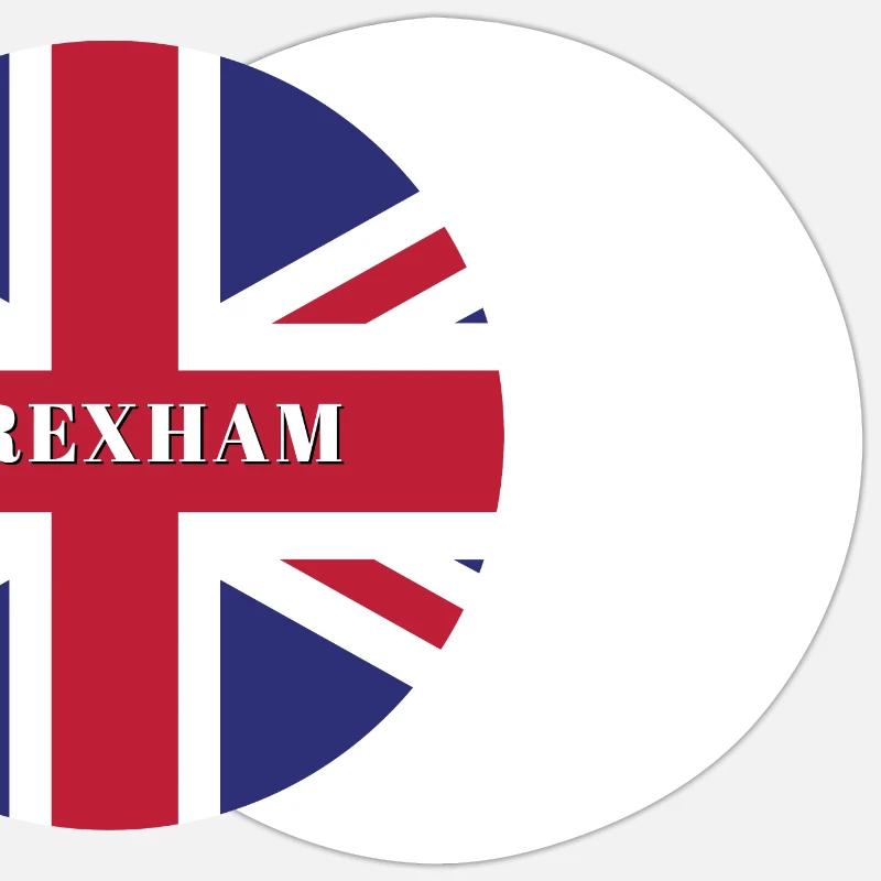 Wrexham - Sticker Größe S (10 x 10 cm) - Mattweiß