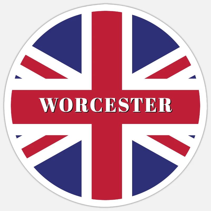 Worcester - Sticker Größe S (10 x 10 cm) - Mattweiß