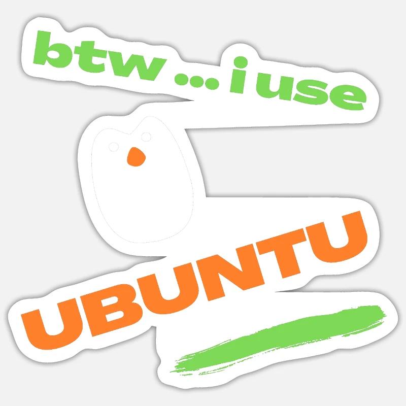 J’utilise Ubuntu Sticker taille S (10 x 10 cm)