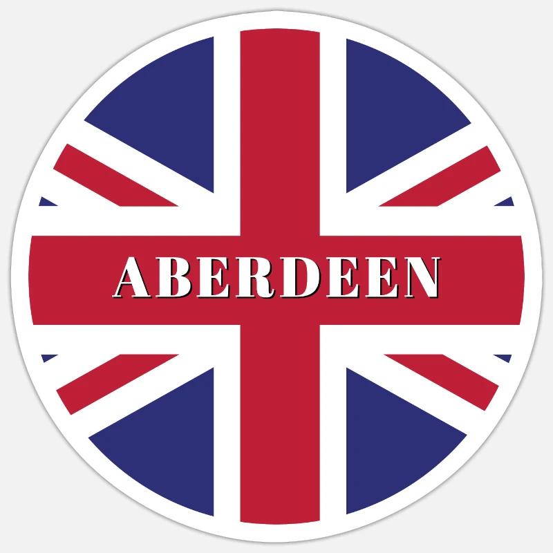 Aberdeen - Sticker Größe S (10 x 10 cm) - Mattweiß