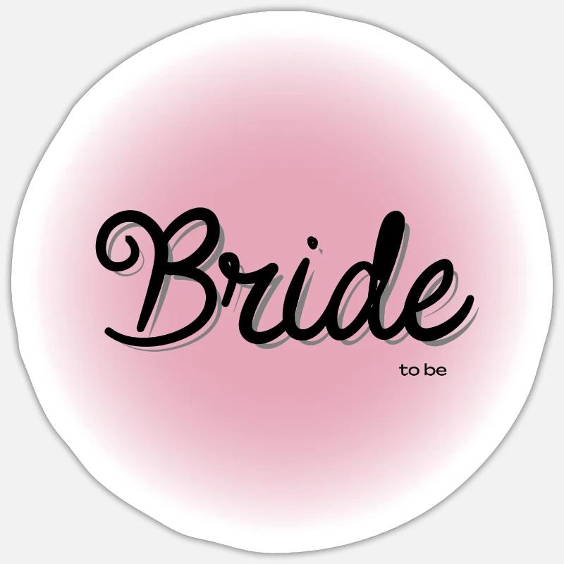 Mariée à être - Sticker taille S (10 x 10 cm) - blanc mat