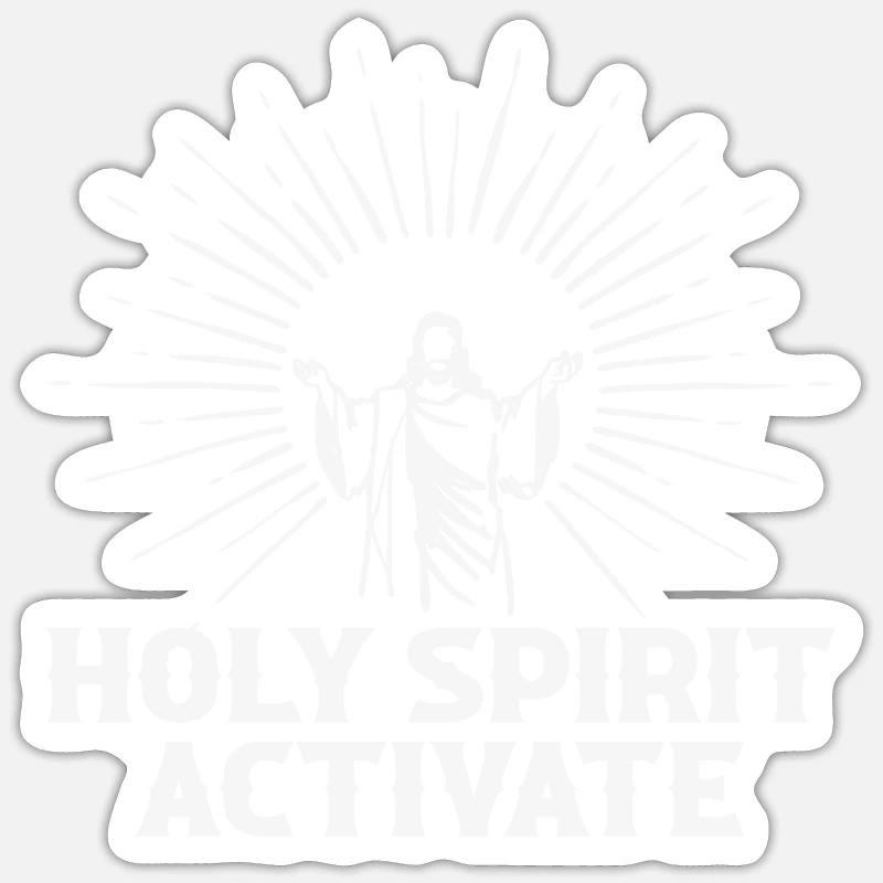 Activer le Saint- - Sticker taille S (10 x 10 cm) - blanc mat