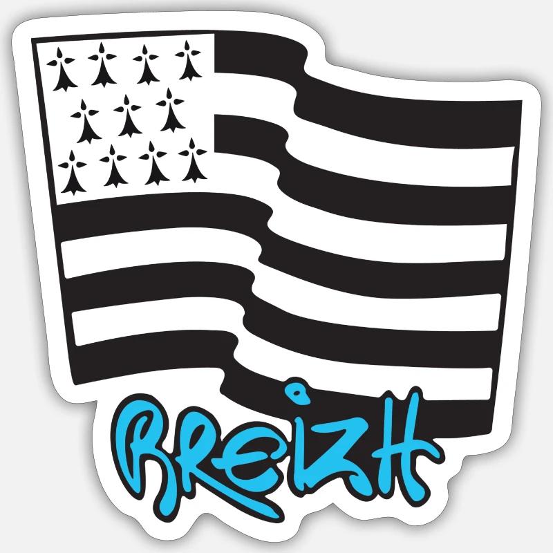logo Bleu - Sticker taille S (10 x 10 cm) - blanc mat
